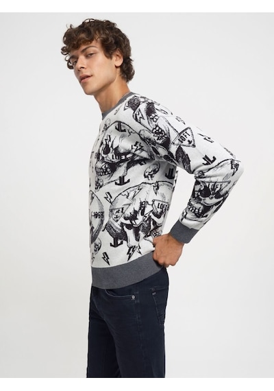 LOFT Regular Fit Erkek Kazak Lf2034906 Q1.v1 Beyaz
