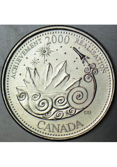 Kanada 25 Cent 2000 Hatıra-başarı-üçüncü Milenyuma Giriş.