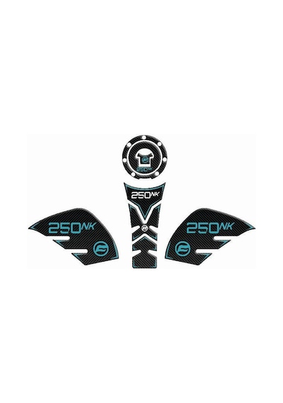 Cf Moto 250 Nk 2018 - 2022 Uyumlu Tank Pad Set 001 Çok Renkli