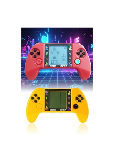 Taşınabilir Tetris Oyun Konsolu Renkli Retro Oyun Aleti Çocuklar İçin Eğlenceli Mini Konsol