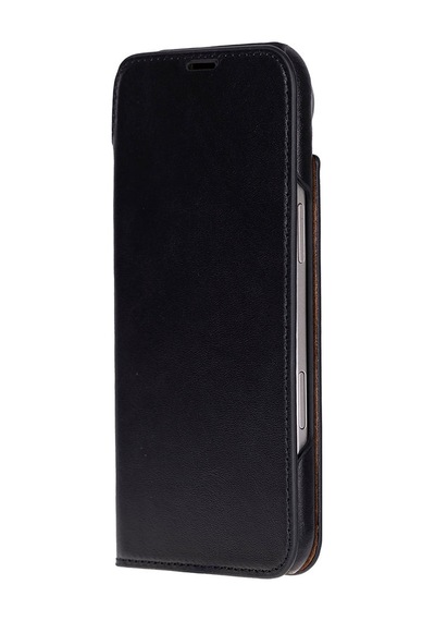 Bloomcase Sonat Obsidian Black Hakiki Deri Apple Uyumlu iPhone 17 Air 6.5" Folio Kılıfı Siyah