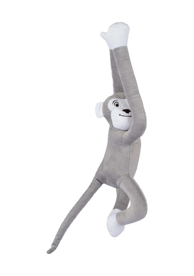 Boumini Toys Boyuna Sarılan Pelüş Maymun Gri Elleri Çıtçıtlı 55 CM - Gri
