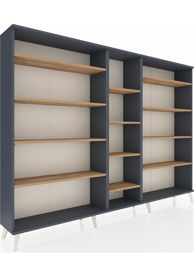 Arges Dolap 11 Raflı 220x30x163 Antrasit-antrasit/çam Antrasıt/atlas Çam - Antrasıt Arges Dolap 11 Raflı 220x30x163 Antrasit-antrasit/çam Antrasıt/atlas Çam - Antrasıt