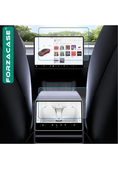 Forzacase 2in1 Tesla Model Y New Juniper Temperli Kırılmaz Cam Ekran Koruyucu - Fc1119 1