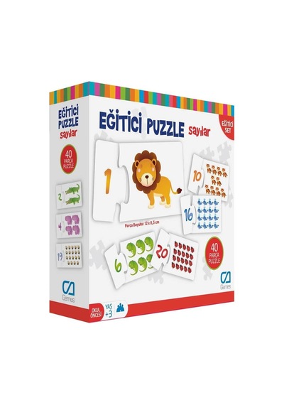 Games Eğitici Puzzle Sayılar 40 Parça-9051858154941