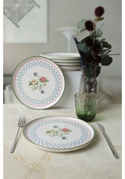 Keramika Rose Line Nordic Pasta Tabağı 22 Cm 6 Adet 22911