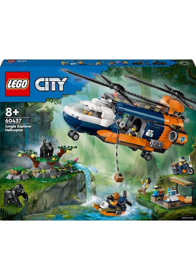 LEGO® City Orman Kaşifinin Helikopteri Kamp Yerinde 60437 - 8 Yaş & Üzeri Çocuklar için Yaratıcı Oyuncak Yapım Seti (881 Parça)