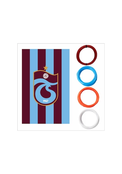 3d Kalem İçin Trabzonspor Temalı Bordo,turkuaz Mavi,turuncu,beyaz Pla Filament Seti