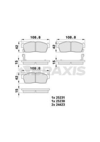 Braxis Aa0395 Ön Fren Balatası Peugeot Citroen Mitsubishi C Zero Ion I Miev Gdb1940
