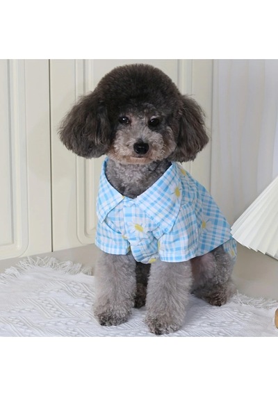 Kedi Ve Köpek İçin Papatya Tasarımlı Tshirt
