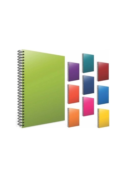 185466 Defter A4 Eko Pp Spiralli 60 Yaprak Çizgili 4175 Çok Renkli