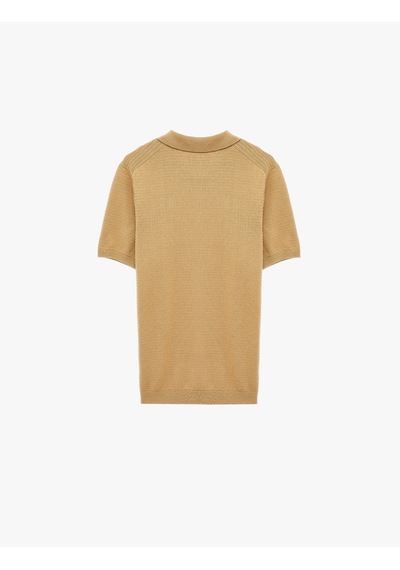 Koton Regular Fit Pamuklu Polo Yaka Kısa Kollu Triko Tişört Kahverengi 6sam70039ht Kahve