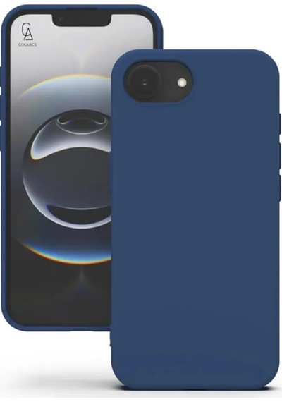 Apple Uyumlu iPhone 16e İçi Kadife Lansman Kılıf Ve Temperli Cam Ekran Koruyucu Lacivert