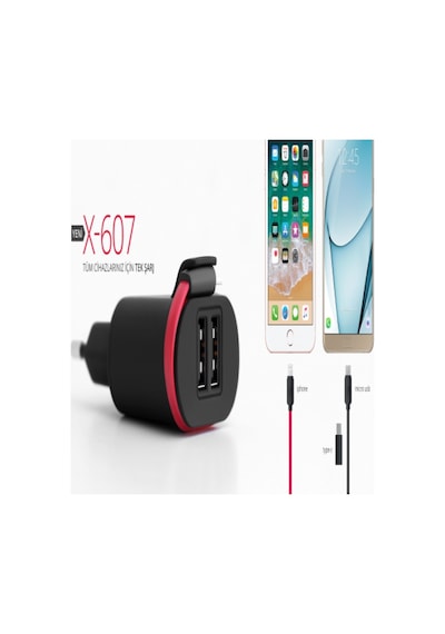 Powerway X-607 2.1Amper Çoklu Şarj Adaptör