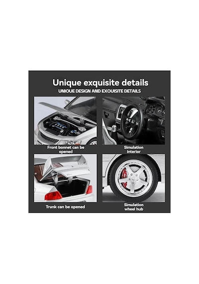 Mitsubishi Lancer Evolution Ix Diecast Model Araba Açılan Kapı Kaput Bagaj Mitsubishi Araba Beyaz