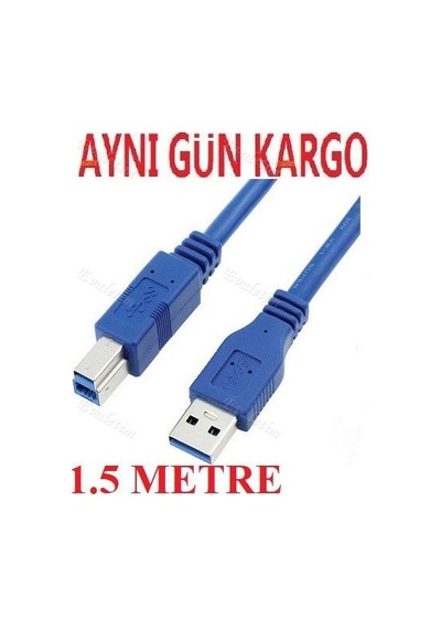 Usb 3.0 Yazici Kablosu Ara Printer Usb 1.5 Metre 4286A Bağlanti