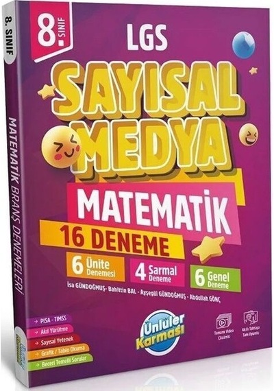 Ünlüler Karması 8. Sınıf Lgs Sayısal Medya Matematik 16 Deneme