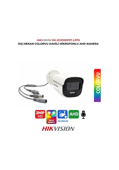 2mp Colorvu Mikrofonlu Kamera Ds-2ce10df0t-lpfs 2.8mm
