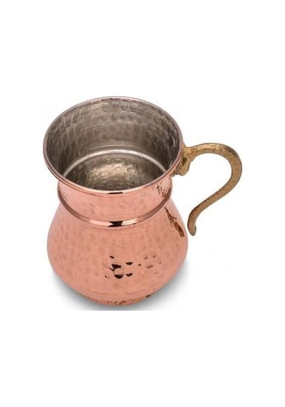 Turna Turna04  Bakır Kordonlu Maşrapa Makine Dövme 250 ML Kırmızı