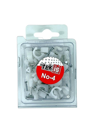 Tek-iş Beton Çivili Kablo Tutucu Kroşe No: 4 - 10mm 50 Adet