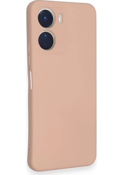 Newface - 503 - Vivo Y16 Kılıf Nano İçi Kadife Silikon - Ece-umay - - Pudra