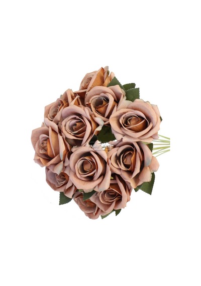 Yapay Çiçek Deposu Yapay 11 Güllü Pastel Demet 50 Cm Kahverengi Yapay Çiçek Deposu Yapay 11 Güllü Pastel Demet 50 Cm Kahverengi