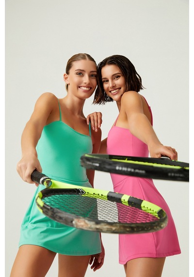 Los Ojos X Melodi Yeşil Tenis Elbisesi Spor Elbise Tennis Dress Yeşil Yeşil
