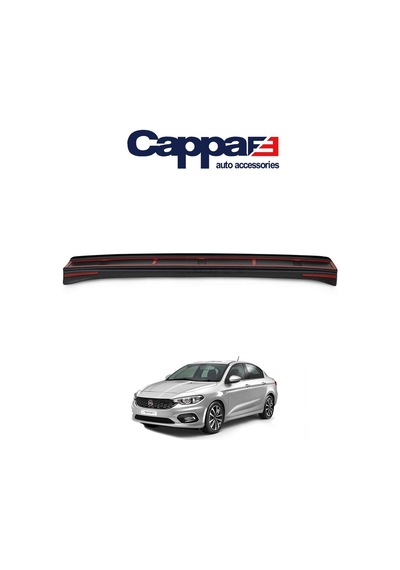 Cappafe Fiat Egea Arka Tampon Eşiği Koruma Mat Siyah Abs 2015- N11.8218
