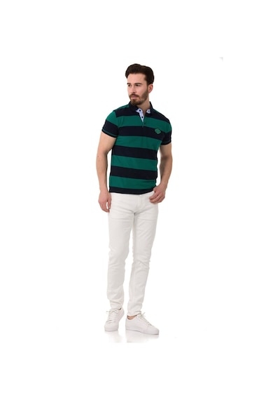 Cipo & Baxx Ct741 Men S Smart-fit Polo Collar T-shirt Navy