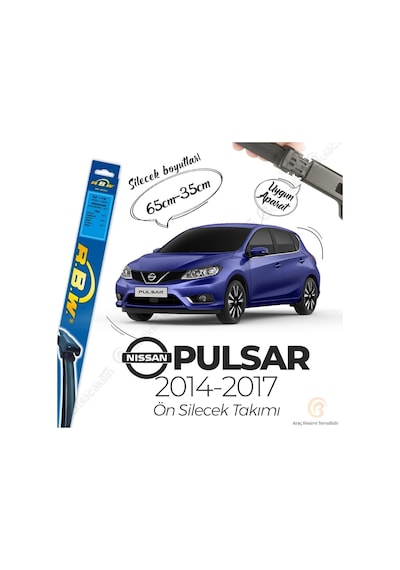 Rbw Nissan Pulsar Hb 2014 - 2017 Ön Muz Silecek Takımı