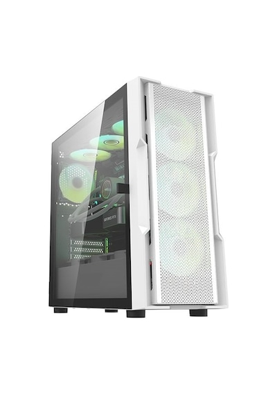 Zoko Amiral White DK431 4x12 Cm ARGB Fanlı Mesh Panel Temperli Cam E-ATX Bilgisayar Kasası