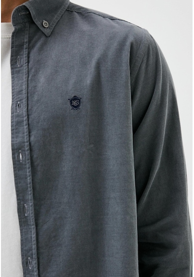 Erkek Kadife Gömlek Gri %100 Pamuk Düğmeli Yaka Slim Fit Logo Detaylı Gömlek Ncs Jeans 7980-gri Gri Erkek Kadife Gömlek Gri %100 Pamuk Düğmeli Yaka Slim Fit Logo Detaylı Gömlek Ncs Jeans 7980-gri Gri