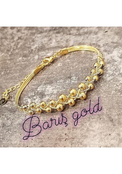 Barışgold 22Ayar Altın Kaplama Bileklik N11.59984 Çok Renkli
