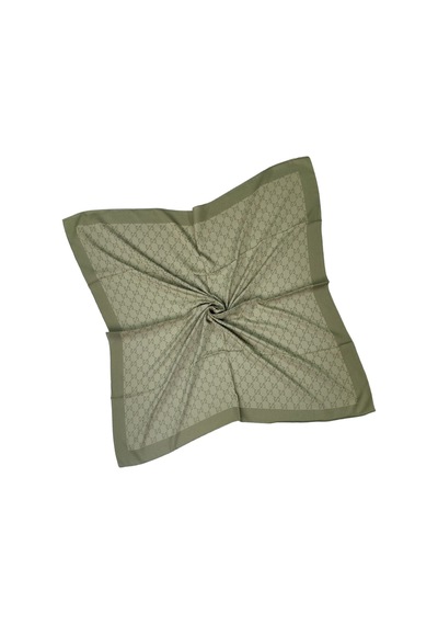 Mim Eşarp Işıl İpek - G Desen Siena Eşarp 100x100 Cm Haki