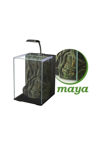 Nubios Nano Akvaryum Maya Dekorlu Siyah 20x22x29cm