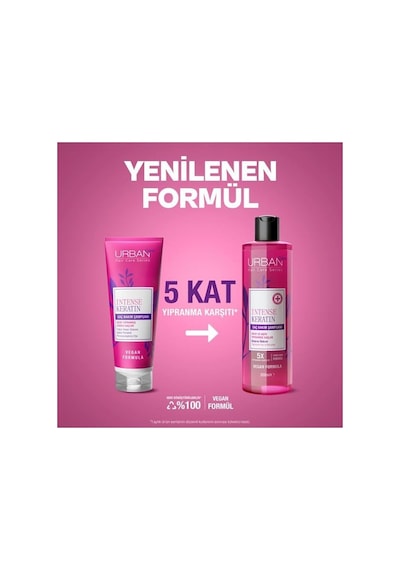 Urban Şampuan 350ml. Intense&keratin Şeffaf Tüm Saç Tipleri