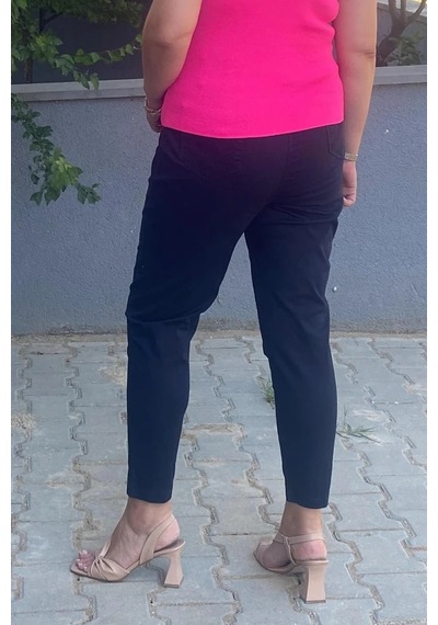 Mia Butik Kadın Lacivert Boru Paça Pantolon Lacivert