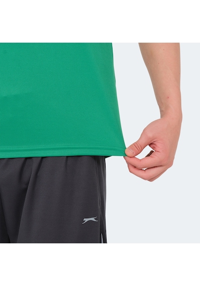 Slazenger RAJYA Erkek Kolsuz Yeşil Tişört