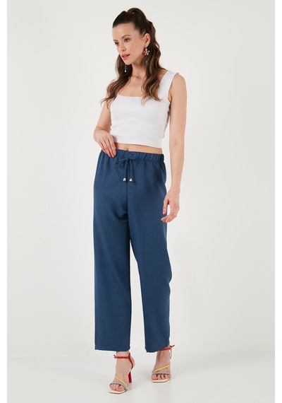 Lela Relaxed Fit Bol Paça Bayan Pantolon 5865826 Indigo