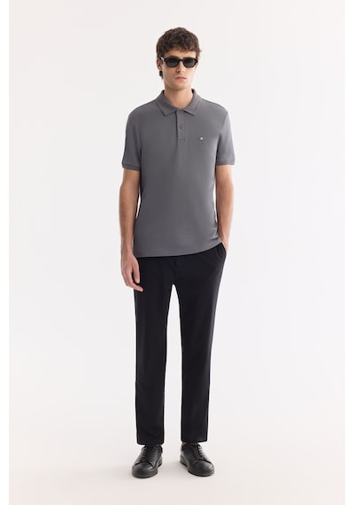 Avva Erkek Antrasit Kıvrılmaz Polo Yaka %100 Pamuk Basic Regular Fit T-shirt B001032 Avva Erkek Antrasit Kıvrılmaz Polo Yaka %100 Pamuk Basic Regular Fit T-shirt B001032