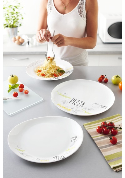 Frıends'Tıme Temperli Bıstro Desenli Et Tabağı 30 Cm L2905