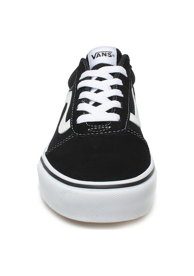 Vans VN0A36EMC4R1 MN Ward Suede Canvas Ayakkabı Beyaz - Siyah