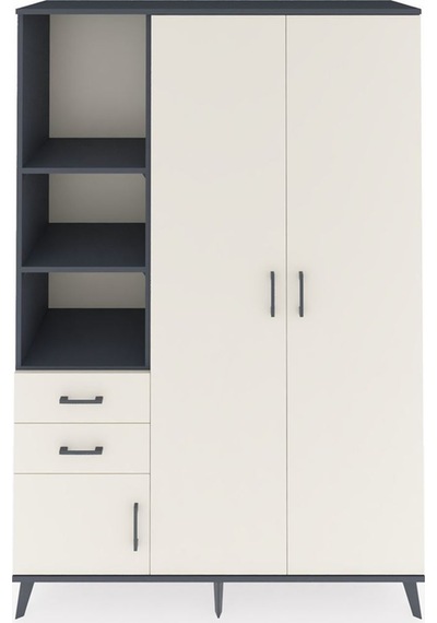 Hyperion Dolap 5 Raflı 2 Çekmeceli Tek Askılı 132x44x195 Antrasit-aytaşı/aytaşı Aytası/aytası - Antrasıt Hyperion Dolap 5 Raflı 2 Çekmeceli Tek Askılı 132x44x195 Antrasit-aytaşı/aytaşı Aytası/aytası - Antrasıt