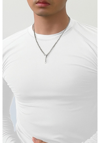 Erkek Uzun Kollu Basic T-shirt Beyaz