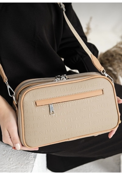 Just Polo Omuz Askılı Çapraz Kadın Çantası Kum