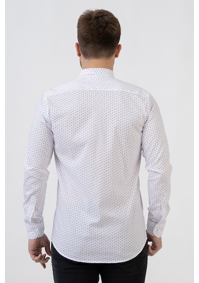 White Stone Ávila G2309 Regular Fit Pamuklu Likralı Gömlek Desenli L Çok Renkli