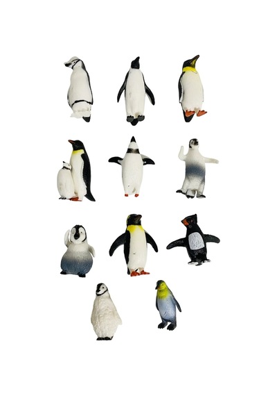 12'li Kaliteli Mini Et Dolgulu Penguen Figür Oyuncaklar 5 Cm.