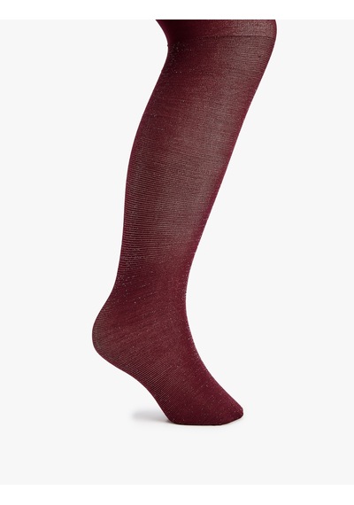 Koton 20 Den Basic Külotlu Çorap Bordo 7wkg80201aa