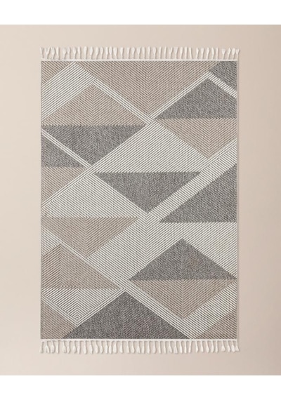 Madame Coco Grelot Saçaklı Halı - Gri - 120x180 cm Gri