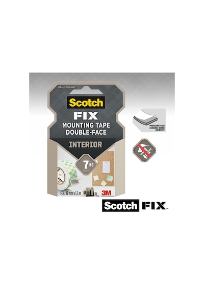Scotch-fix İç Montaj Bandı 4496g-1950-p, 19 Mm X 5 M, 1 Rulo/paket Ambalaj Farklı Olabilir